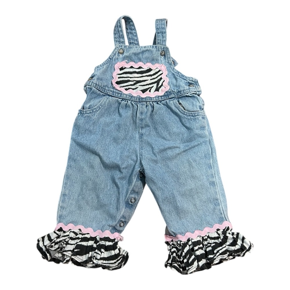 Baby B’Gosh Vintage Zebra Baby Pink Overalls